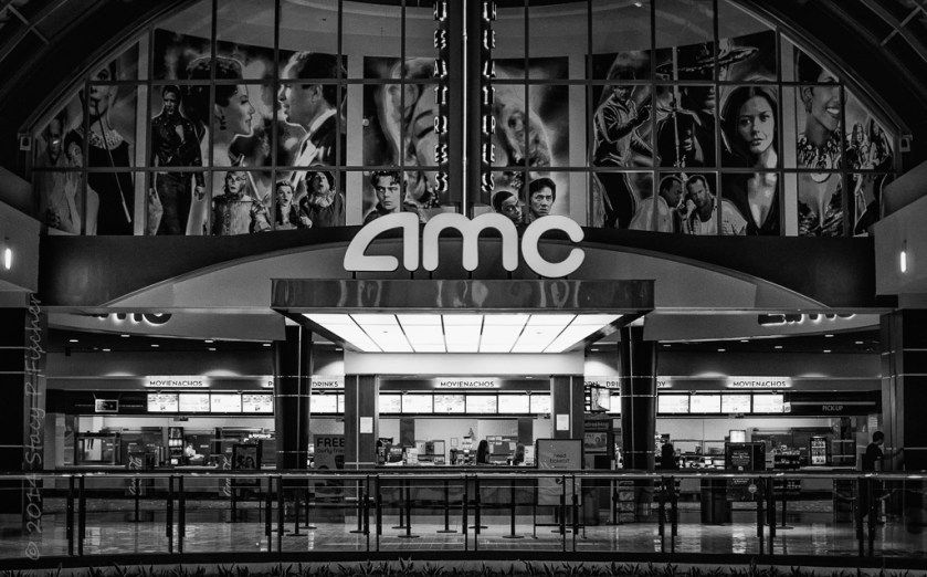 Empty movie theater lobby