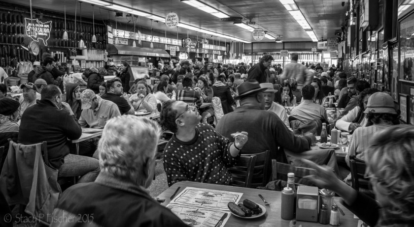 Katz's Deli, made famous in "When Harry Met Sally," lunch rush.