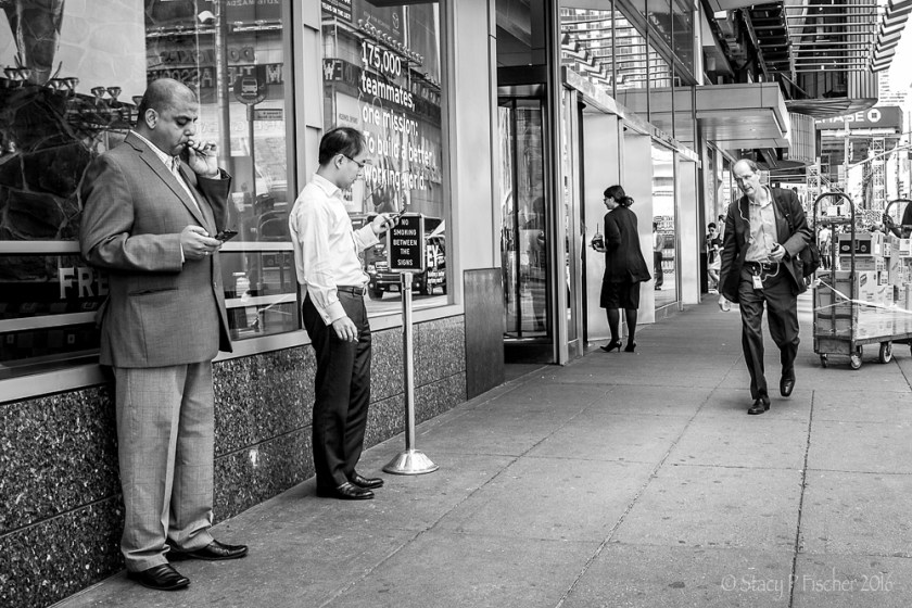 Coffee, cigarettes, iPhones on urban street