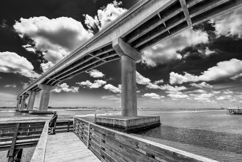 Sunset Beach Bridge Composition