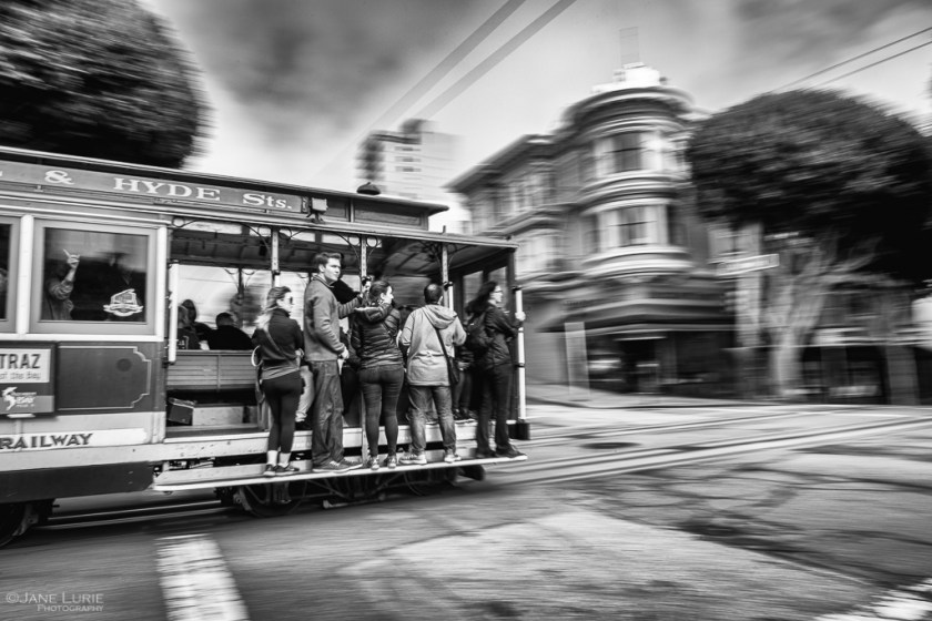 Cable Car, San Francisco, Black and white, Photography