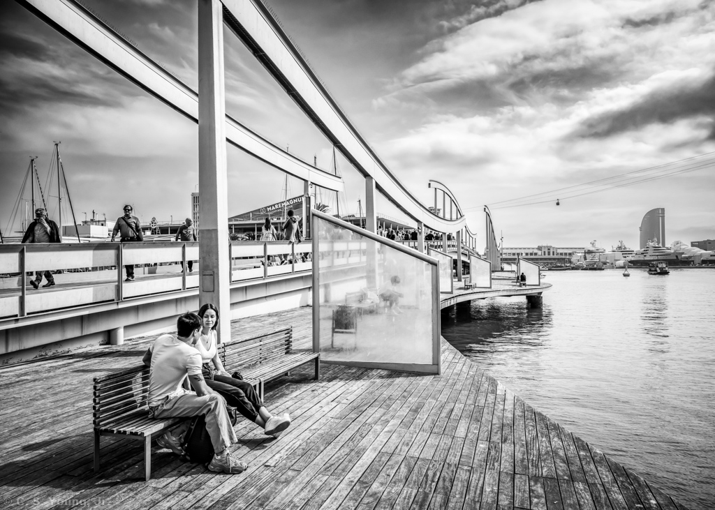 Barcelona Sea Promenade Composition 1