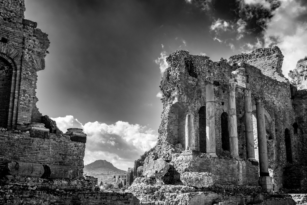 Ancient Greek Theater of Taormina Skene Composition 1