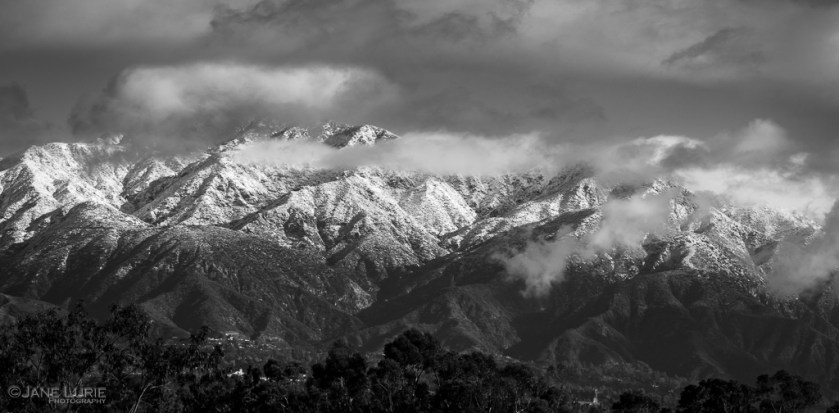 California, Snow, Mountains, Photography, Black and White 