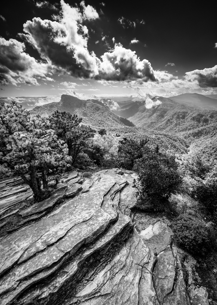 Linville Gorge Southernly View from Hawksbill Mountain 1