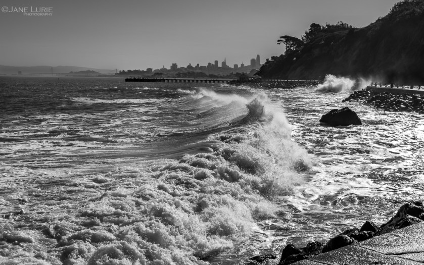 San Francisco, black and white, Photography, Wave