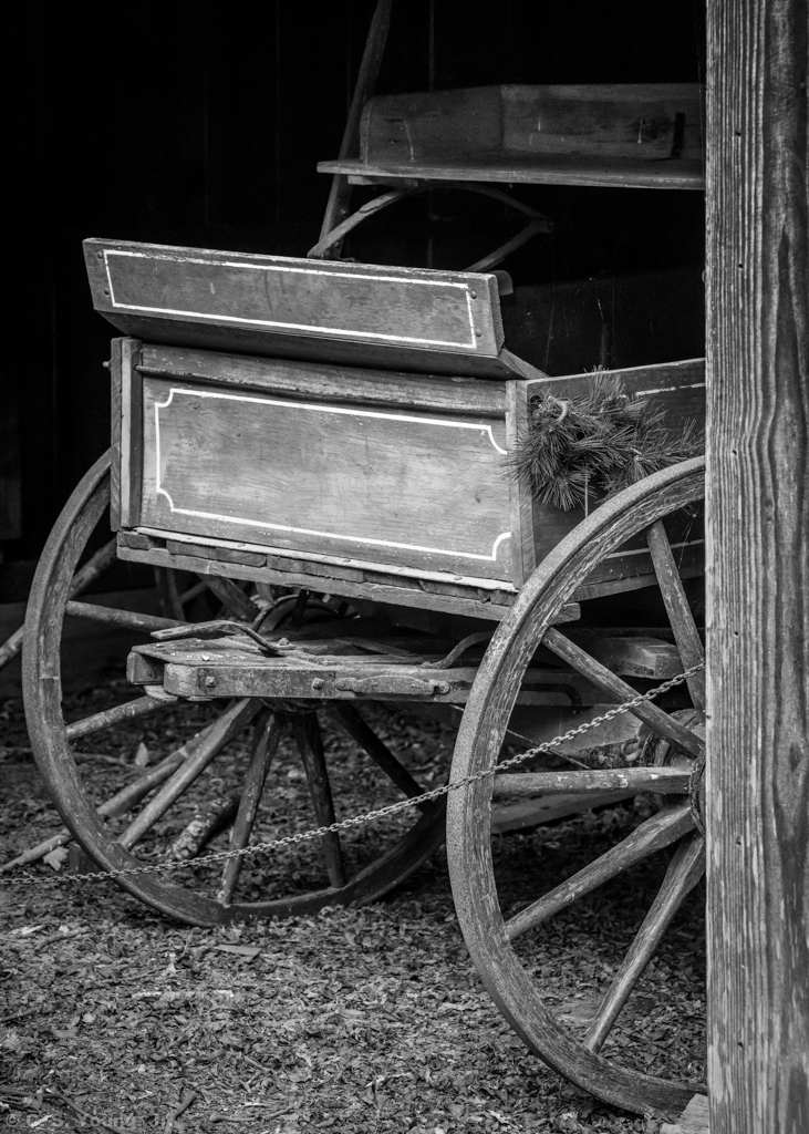 Antique Buckboard Wagon Composition
